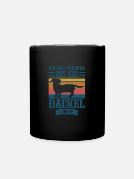 Dackel Hund Dackel Besitzer Geschenk - Tasse einfarbig - Schwarz