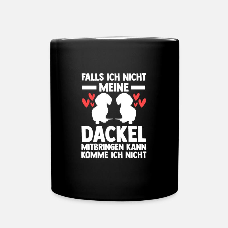 Dackel Hund Hundeliebhaber Geschenk - Tasse einfarbig - Schwarz