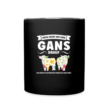 Rind Schottisches Hochlandrind Bauernhof Geschenk - Tasse einfarbig - Schwarz - Vorne