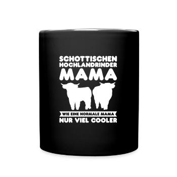 Rind Schottisches Hochlandrind Bauernhof Geschenk - Tasse einfarbig - Schwarz - Vorne