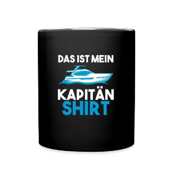 Kapitän Boot Bootsfahrer Geschenk - Tasse einfarbig - Schwarz - Vorne