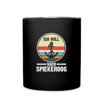 Spiekeroog Norddeutschland Nordsee Geschenk - Tasse einfarbig - Schwarz - Vorne
