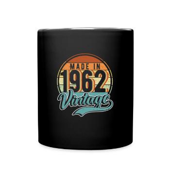 1962 January Vintage 60 Years Birthday Gift - Full Colour Mug - black - Front