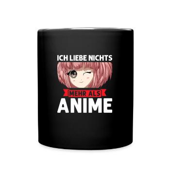 Otaku Japan Anime Merch Anime Merch Geschenk - Tasse einfarbig - Schwarz - Vorne