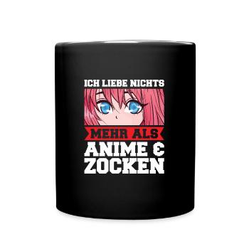 Otaku Japan Anime Merch Anime Merch Geschenk - Tasse einfarbig - Schwarz - Vorne