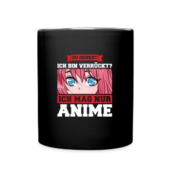 Otaku Japan Anime Merch Anime Merch Geschenk - Tasse einfarbig - Schwarz - Vorne