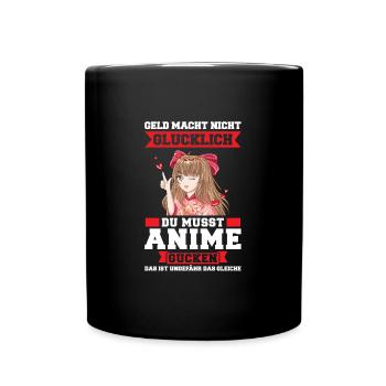 Otaku Japan Anime Merch Anime Merch Geschenk - Tasse einfarbig - Schwarz - Vorne