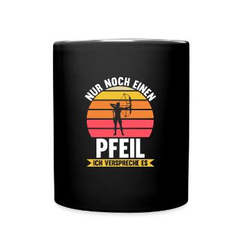 Bogen Sport Bogenschießen Bogen Geschenk - Tasse einfarbig - Schwarz - Vorne