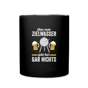 Bogen Sport Bogenschießen Bogen Geschenk - Tasse einfarbig - Schwarz - Vorne