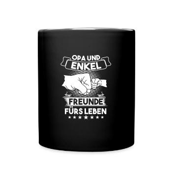 Opas Opa Opas Geschenk - Tasse einfarbig - Schwarz - Vorne