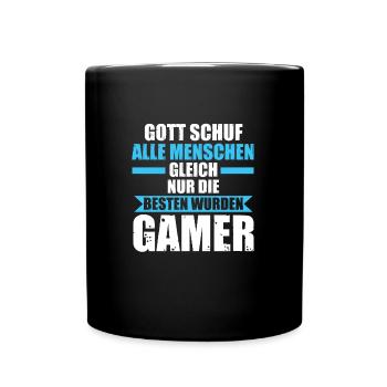 Gamers Gamer Spiel Geschenk - Tasse einfarbig - Schwarz - Vorne