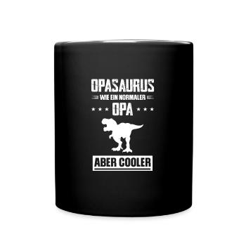 Opas Opa Opas Geschenk - Tasse einfarbig - Schwarz - Vorne