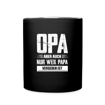 Opas Opa Opas Geschenk - Tasse einfarbig - Schwarz - Vorne