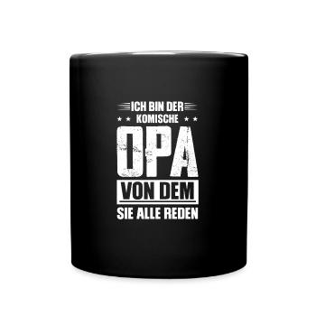 Opas Opa Opas Geschenk - Tasse einfarbig - Schwarz - Vorne