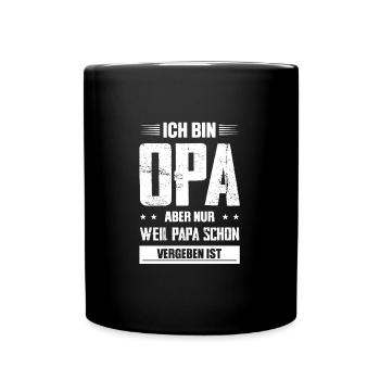 Opas Opa Opas Geschenk - Tasse einfarbig - Schwarz - Vorne