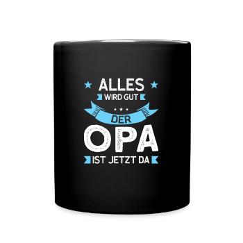 Opas Opa Opas Geschenk - Tasse einfarbig - Schwarz - Vorne