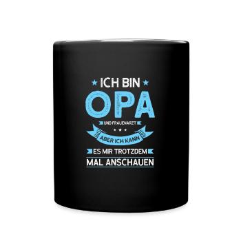 Opas Opa Opas Geschenk - Tasse einfarbig - Schwarz - Vorne