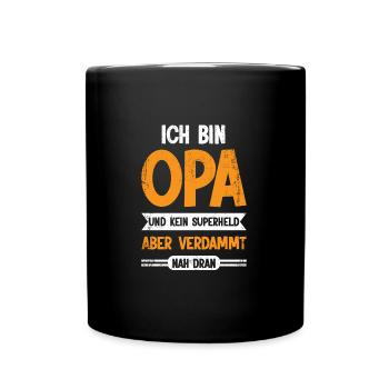 Opas Opa Opas Geschenk - Tasse einfarbig - Schwarz - Vorne