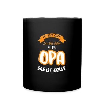 Opas Opa Opas Geschenk - Tasse einfarbig - Schwarz - Vorne