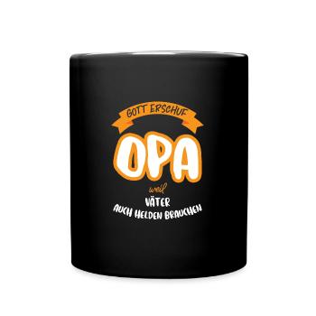 Opas Opa Opas Geschenk - Tasse einfarbig - Schwarz - Vorne