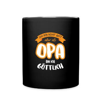 Opas Opa Opas Geschenk - Tasse einfarbig - Schwarz - Vorne