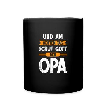 Opas Opa Opas Geschenk - Tasse einfarbig - Schwarz - Vorne