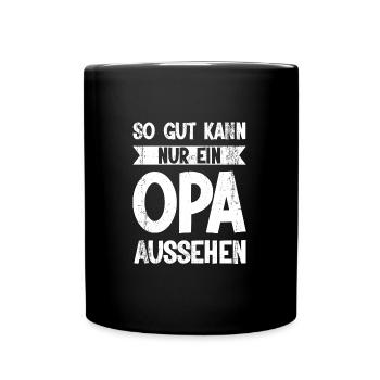 Opas Opa Opas Geschenk - Tasse einfarbig - Schwarz - Vorne