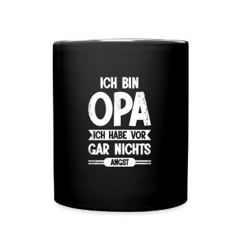Opas Opa Opas Geschenk - Tasse einfarbig - Schwarz - Vorne