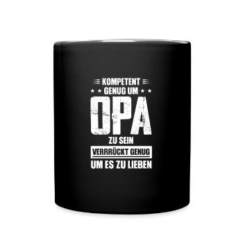 Opas Opa Opas Geschenk - Tasse einfarbig - Schwarz - Vorne