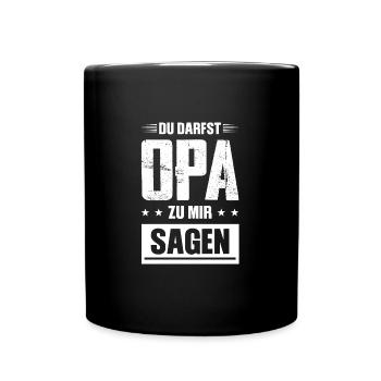 Opas Opa Opas Geschenk - Tasse einfarbig - Schwarz - Vorne