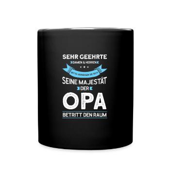 Opas Opa Opas Geschenk - Tasse einfarbig - Schwarz - Vorne