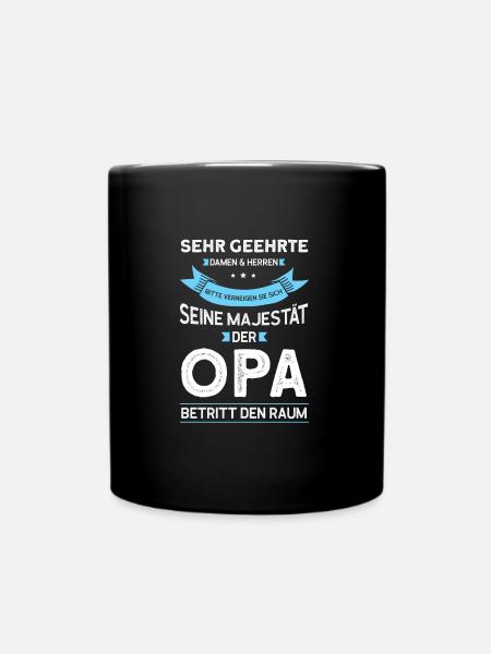Opas Opa Opas Geschenk - Tasse einfarbig - Schwarz