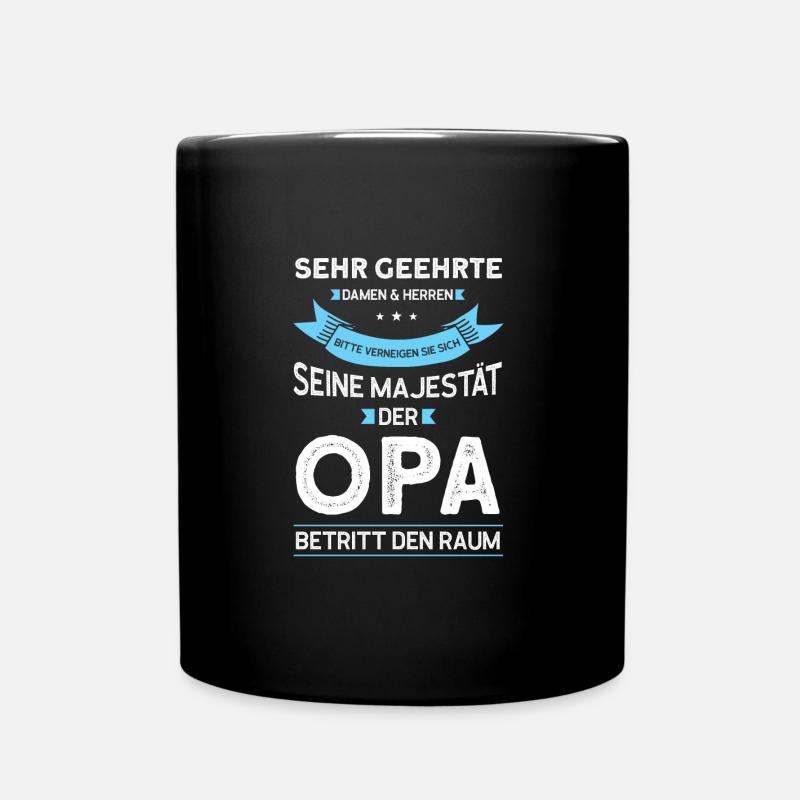 Opas Opa Opas Geschenk - Tasse einfarbig - Schwarz