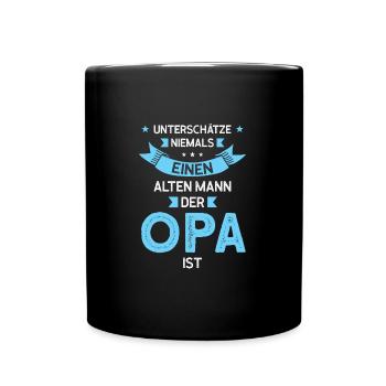 Opas Opa Opas Geschenk - Tasse einfarbig - Schwarz - Vorne