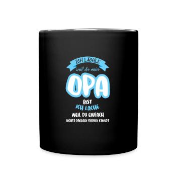 Opas Opa Opas Geschenk - Tasse einfarbig - Schwarz - Vorne