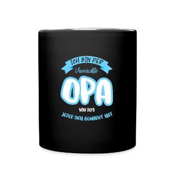 Opas Opa Opas Geschenk - Tasse einfarbig - Schwarz - Vorne