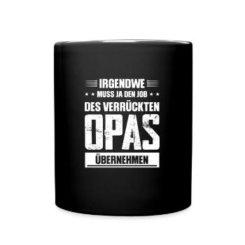 Opas Opa Opas Geschenk - Tasse einfarbig - Schwarz - Vorne