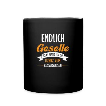 Geselle 2023 Geselle Geselle bestanden Geschenk - Tasse einfarbig - Schwarz - Vorne