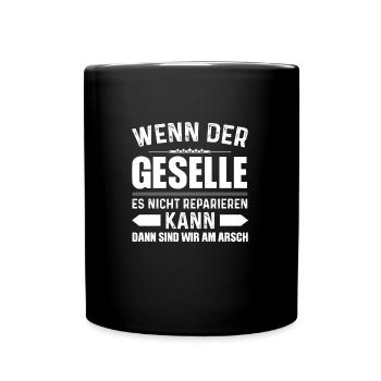Geselle 2023 Geselle Geselle bestanden Geschenk - Tasse einfarbig - Schwarz - Vorne