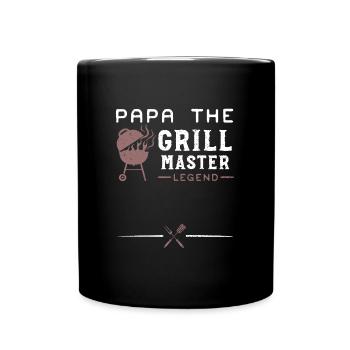 Papa The Grill Master Legend - BBQ - Full Colour Mug - black - Front