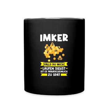 Imker Bienen Bienenzüchter Geschenk - Tasse einfarbig - Schwarz - Vorne