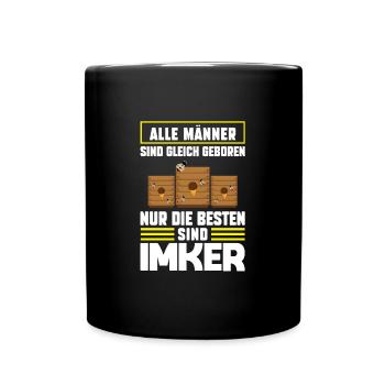 Imker Bienen Imkerei Geschenk - Tasse einfarbig - Schwarz - Vorne