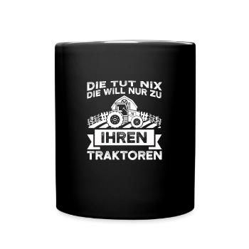 Landwirt Traktor Landwirte Geschenk - Tasse einfarbig - Schwarz - Vorne