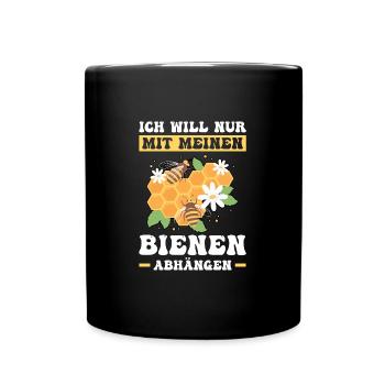 Imker Bienen Bienenzüchter Geschenk - Tasse einfarbig - Schwarz - Vorne