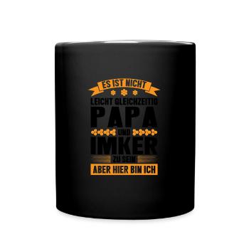 Imker Papa Imkern Geschenk - Tasse einfarbig - Schwarz - Vorne