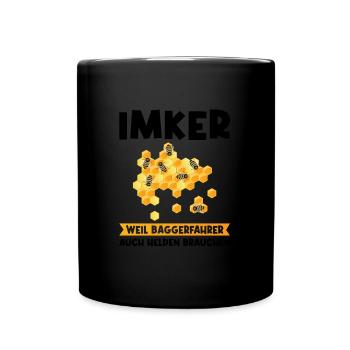Imker Bienen Bienenzüchter Geschenk - Tasse einfarbig - Schwarz - Vorne