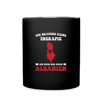 Albanien Reisen Albanien Flagge Geschenk - Tasse einfarbig - Schwarz - Vorne
