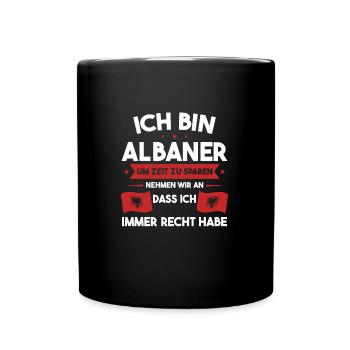 Albanien Heimat Albaner Geschenk - Tasse einfarbig - Schwarz - Vorne