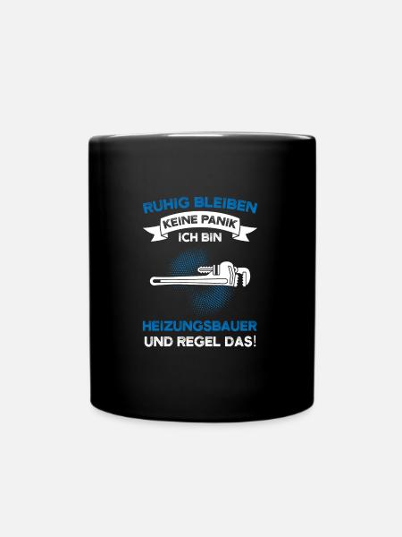 Heizungsbauer Beruf Heizungsbau Geschenk - Tasse einfarbig - Schwarz