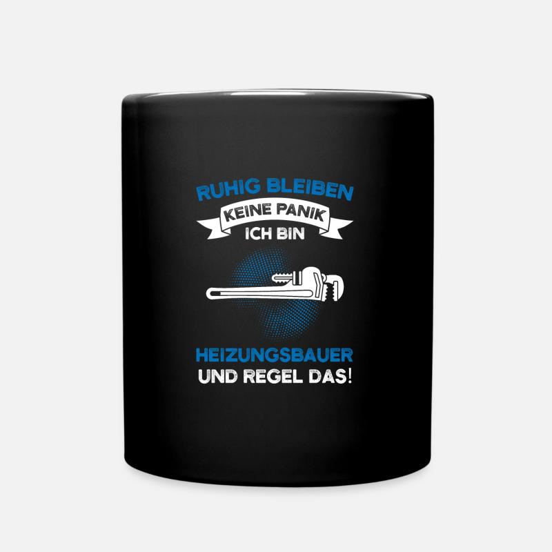 Heizungsbauer Beruf Heizungsbau Geschenk - Tasse einfarbig - Schwarz